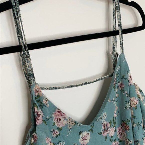 Xhilaration Women Green Floral Off Shoulder Crop Top Plus Size XXL - Picture 5 of 8